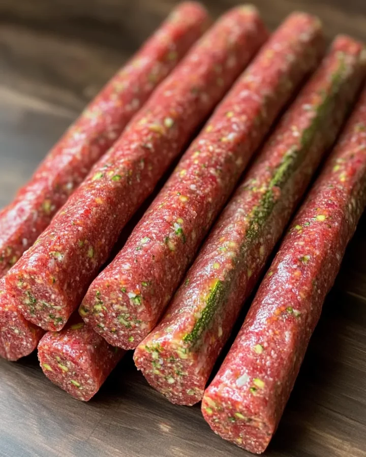 Homemade Beef & Veggie Jerky Sticks for Dogs