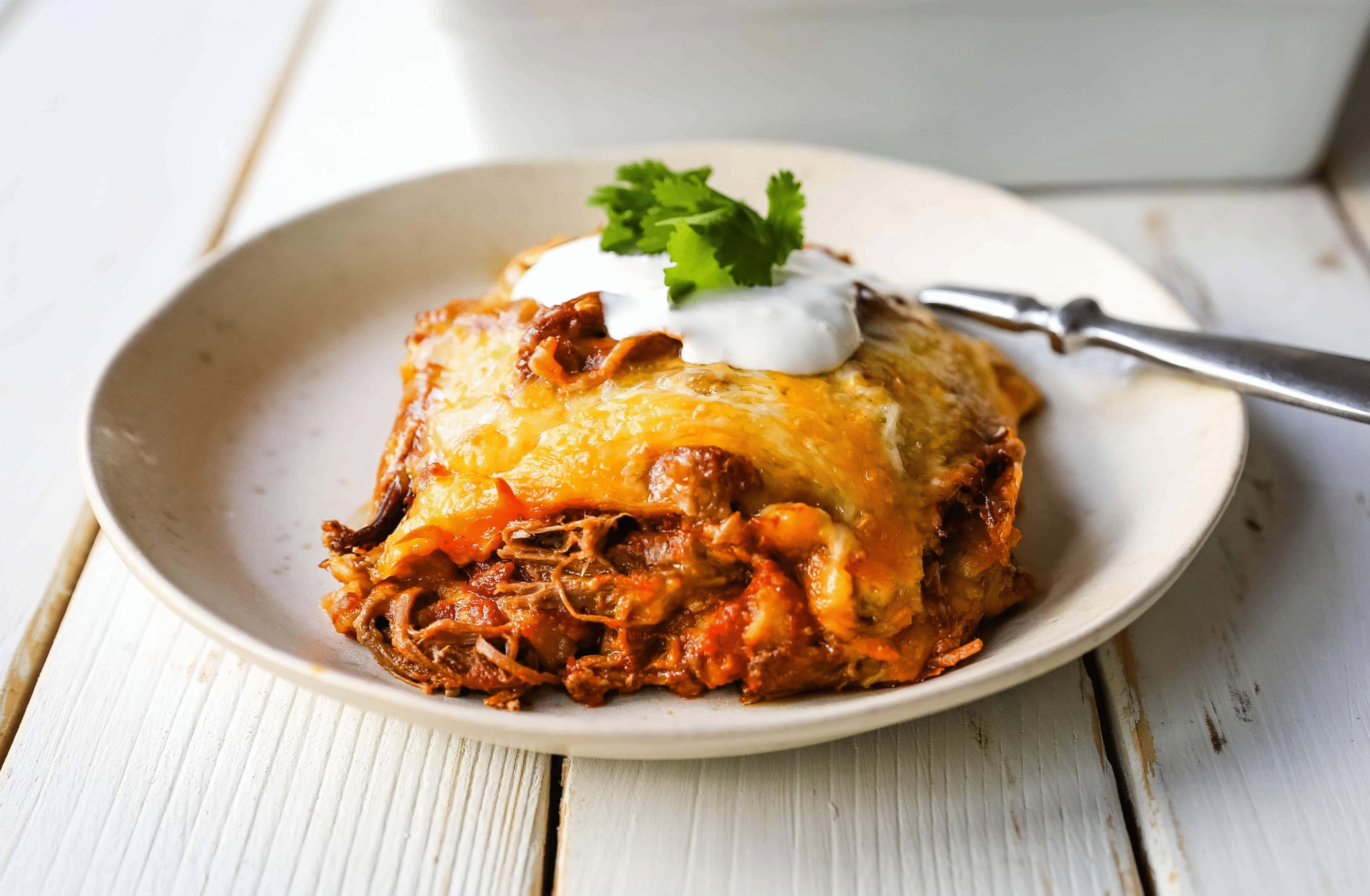 Easiest Beef Enchilada Casserole