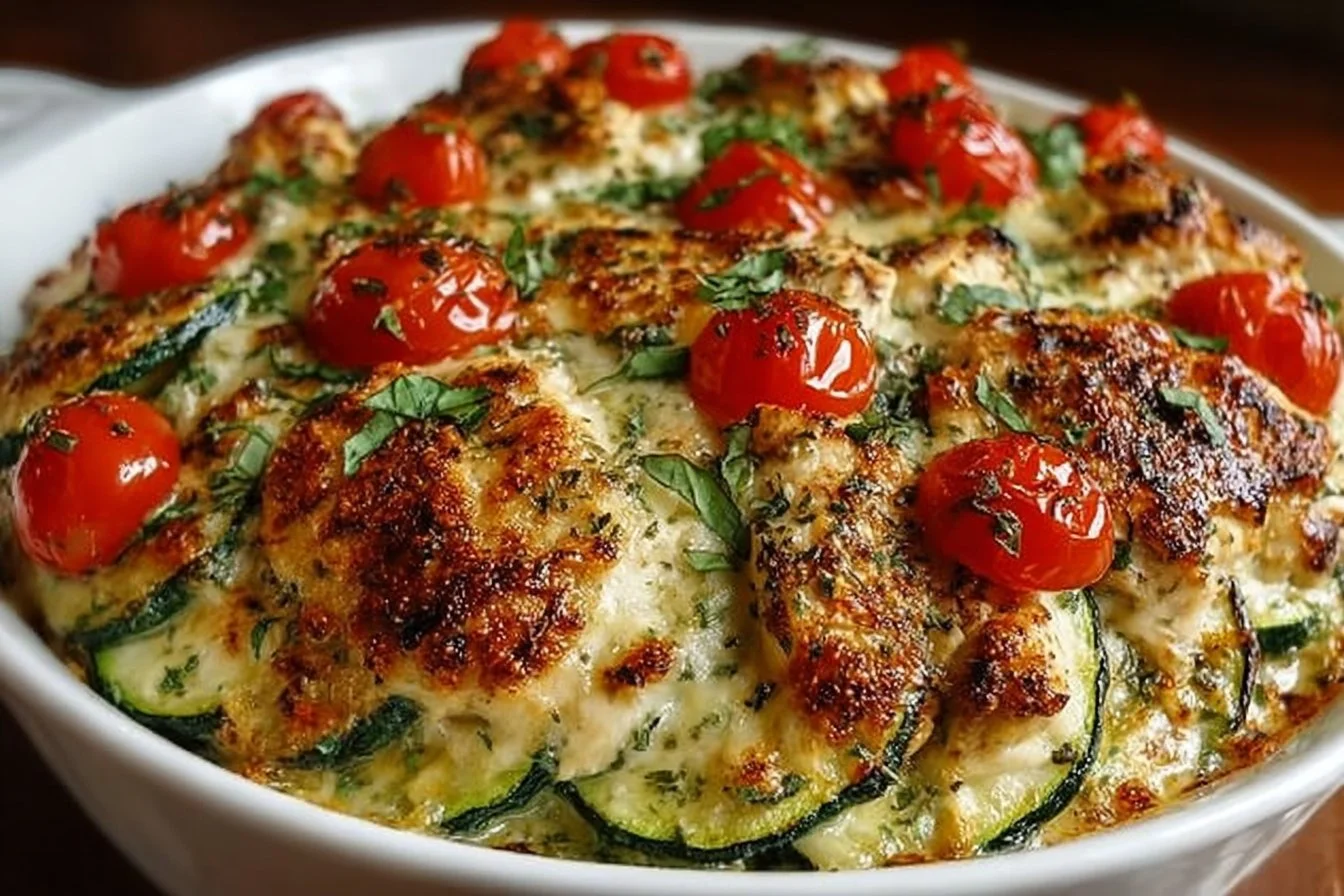 Chicken Zucchini Bake (Easy & Cheesy Casserole)