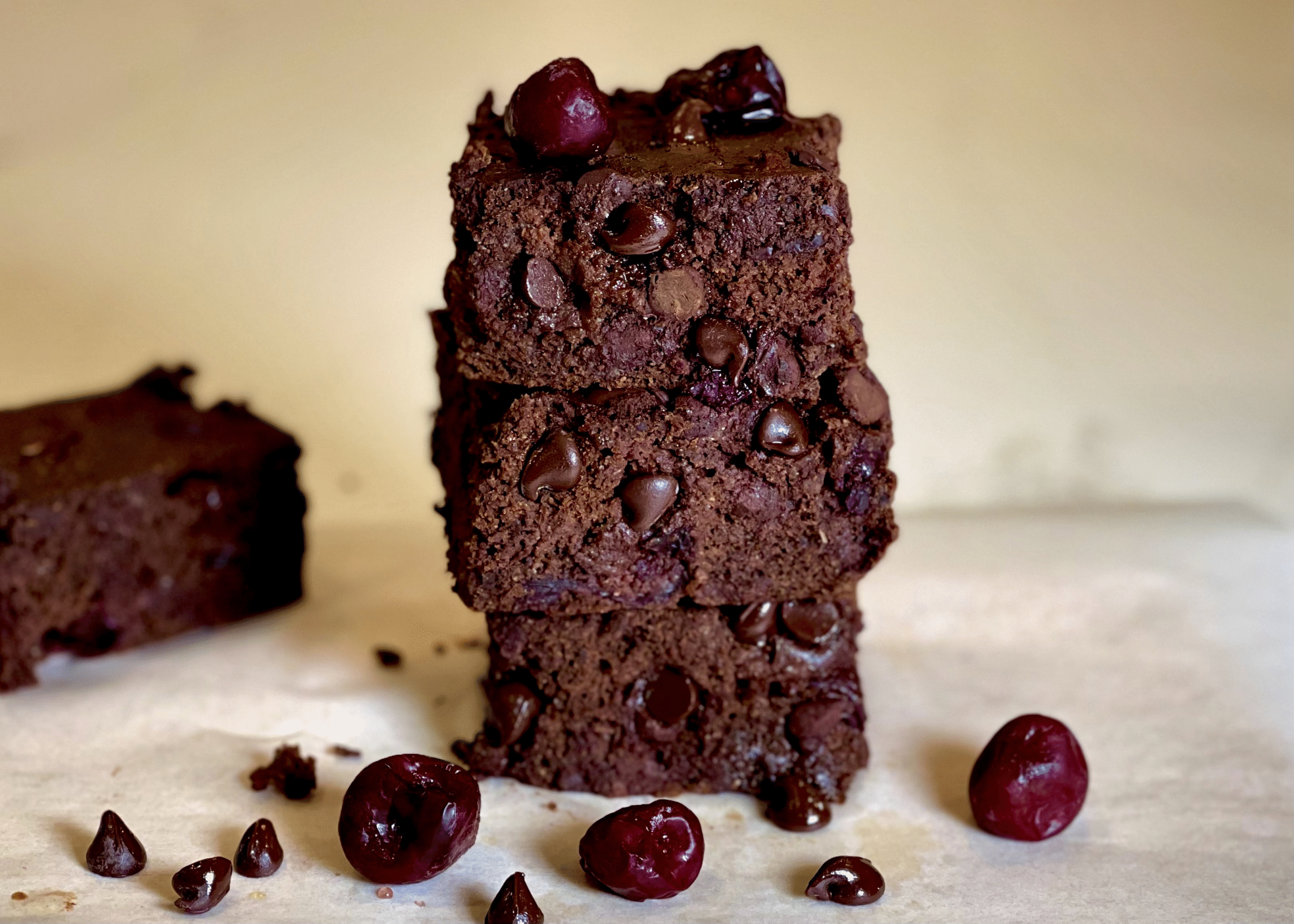 Roasted Chocolate Cherry Brownies