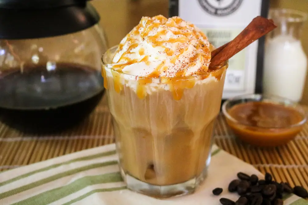 Caramel Pumpkin Spice Iced Coffee