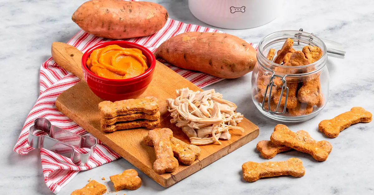 Chicken & Sweet Potato Biscuits for Dogs